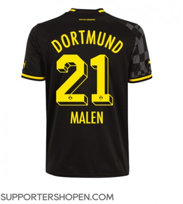 Borussia Dortmund Donyell Malen #21 Borta Matchtröja 2022-23 Kortärmad